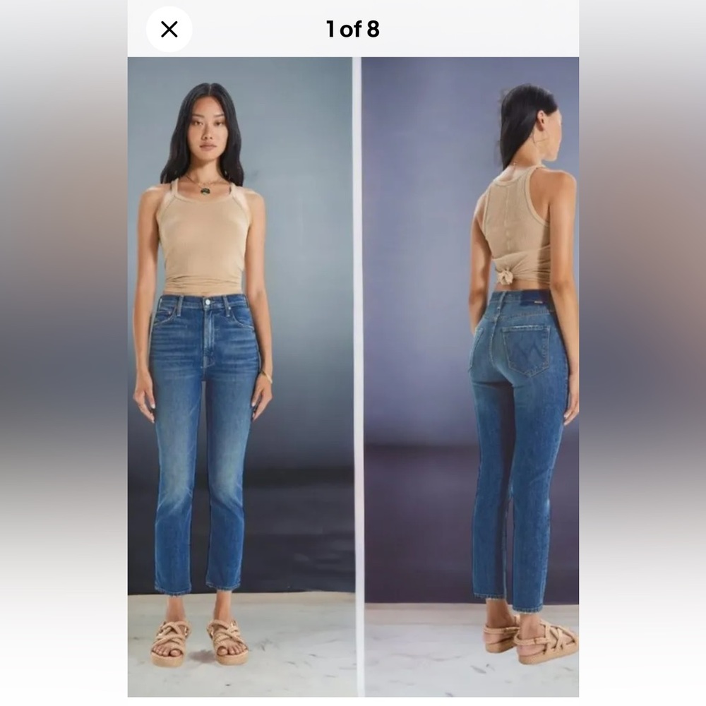 MOTHER High Waisted Rider Ankle jeans